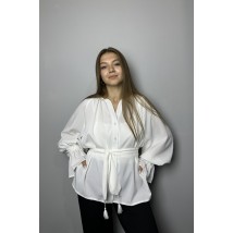 Женская элегантная блуза белая Modna KAZKA MKBS6485-1 42