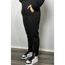 Штаны женские в спорт стиле с разрезами черные Modna KAZKA MKNK2044-1