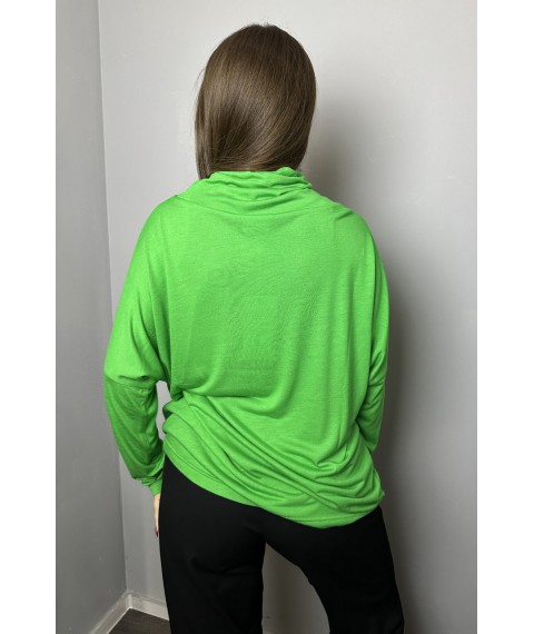 Женский свитер базовый однотонный зеленый Modna KAZKA MKTRG0551-13