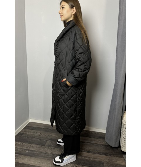 Пальто женское стёганое на кнопки длинное легкое Modna KAZKA MKDV227-1
