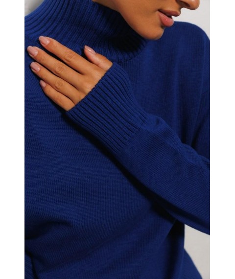 Вязаный женский свитер электрик