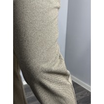 Женские твидовые брюки коричнево-серые большого размера Modna KAZKA MKJL109013-1
