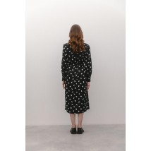 Платье женское свободное с разрезами по боковым швам черное Modna KAZKA MKAZ6504-2 48