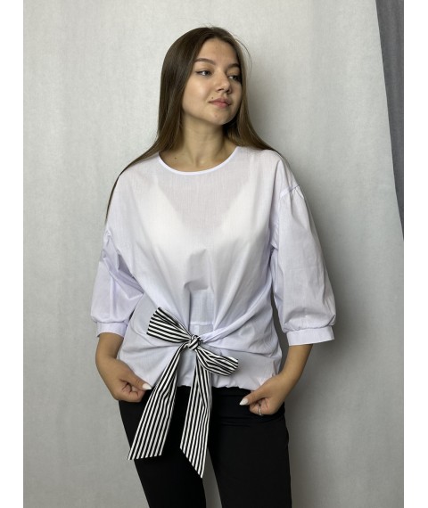 Рубашка элегантная женская белая Modna KAZKA MKAD0003-1 48