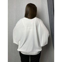 Блуза женская с рукавами "летучая мышь" белая Modna KAZKA MKTRG0540-1 48