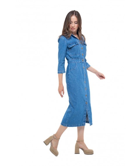 Женское джинсовое платье на пуговицы миди Modna KAZKA MKVM3918.1 42