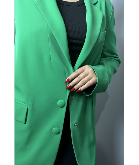 Жакет женский оверсайз удлиненный зеленый Modna KAZKA MKTRG0562-74 42