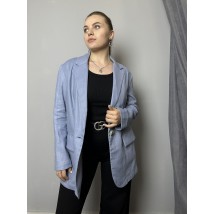 Жакет женский оверсайз удлиненный голубой Modna KAZKA MKKC9008-2 42