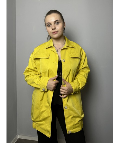 Куртка женская желтая осенняя Modna KAZKA MKTRG3522 50
