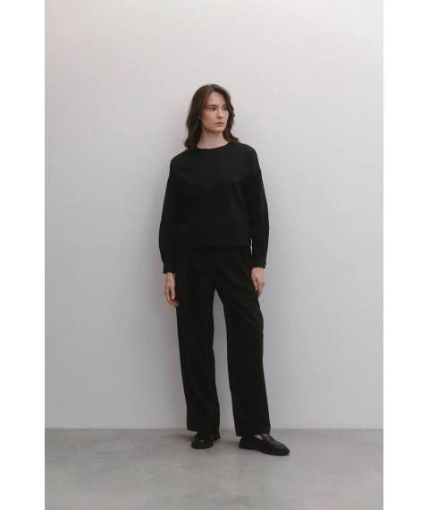 Женская рубашка с пуговицами на спинке черная Modna KAZKA MKAZ6500-1 42