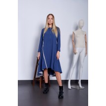 Платье женское синее асимметричное дизайнерское миди Modna KAZKA Галина