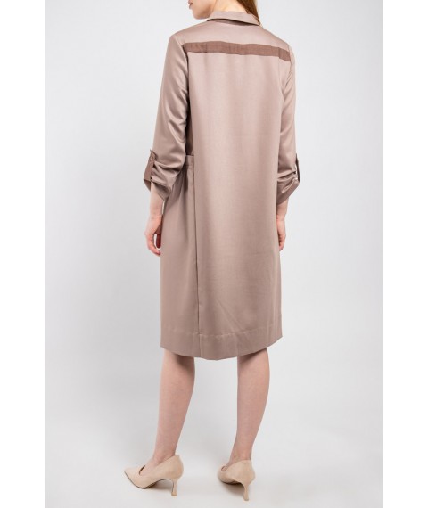 Платье женское дизайнерское коричневое Глория Modna KAZKA  MKPR783-2 42