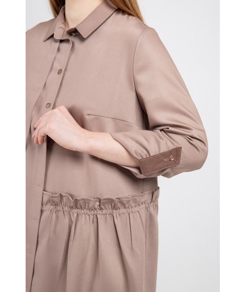 Платье женское дизайнерское коричневое Глория Modna KAZKA  MKPR783-2 42