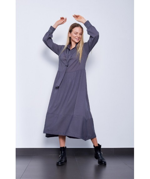Платье дизайнерское нарядное женское серое Modna KAZKA Гранд МКPR9911-1 46