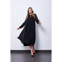 Платье женское демисезонное миди черное Фрида Modna KAZKA 50