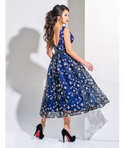 Платье женское тёмно-синее вечернее Modna KAZKA MKENG2182 46