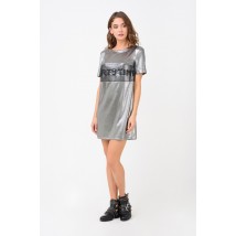 Женское коктейльное платье серебряное дизайнерское  Modna KAZKA MKRM1904-2 42