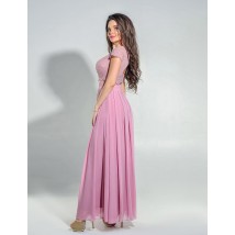 Платье женское розовое вечернее дизайнерское длинное в пол Modna KAZKA MKENGMKENP0808-1 46