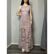 Женское вечернее платье розовое макси в пол Modna KAZKA MKENG2132 42