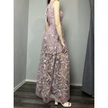 Женское вечернее платье розовое макси в пол Modna KAZKA MKENG2132 42