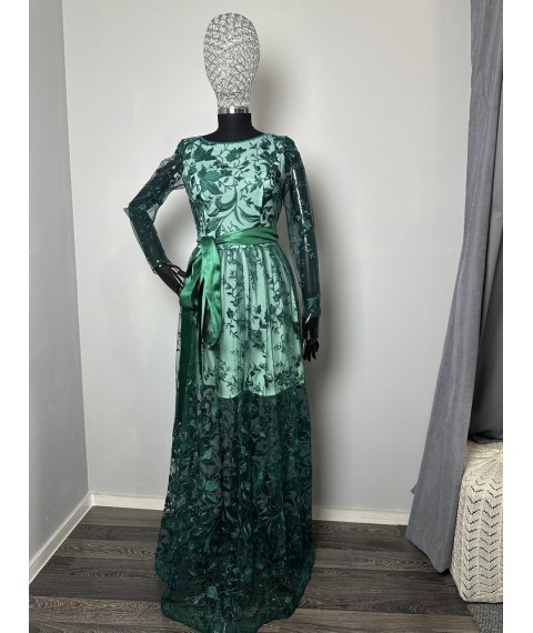 Платье женское вечернее зелёное Modna KAZKA MKENG2158-2 42