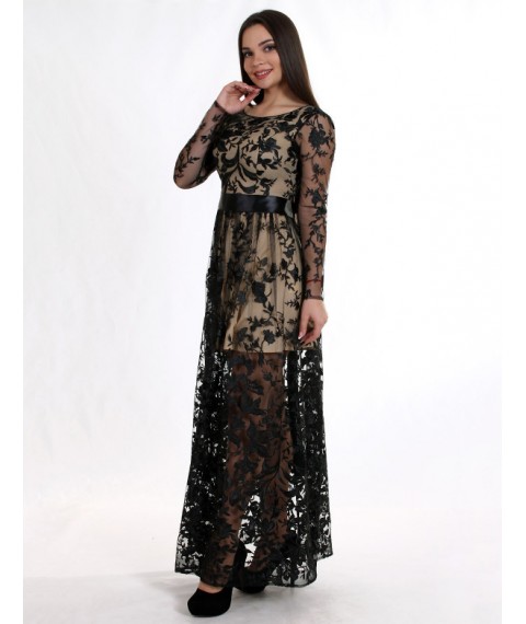 Платье женское чёрное вечернее Modna KAZKA MKENG2158 42