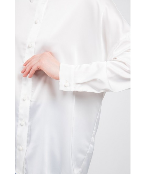 Рубашка женская базовая с пуговицами молочная Modna KAZKA MKSN2273/1-01 50