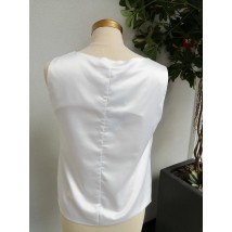 Блуза женская белая атласная базовая Modna KAZKA MKRM1367 44