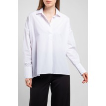 Рубашка женская белая базовая коттоновая Modna KAZKA MKAD7457-01 44