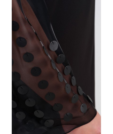 Женское классическое маленькое черное платье А-силуэта до колена Modna KAZKA MKRM1244-2 40