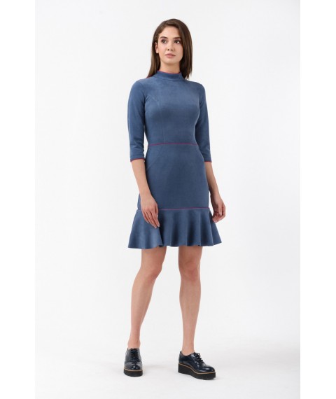 Женское дизайнерское платье синее мини Modna KAZKA MKRM1840 40