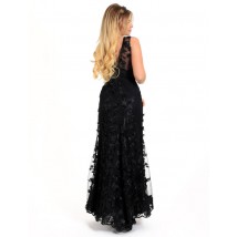 Женское вечернее платье дизайнерское чёрное макси в пол  Modna KAZKA MKENG2116 46
