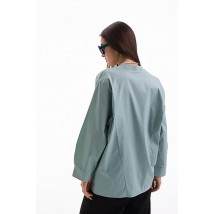 Рубашка женская с разрезом спереди мятная Modna KAZKA MKAR46586-1 onesize