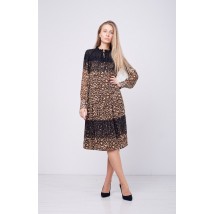 Платье черное леопардовое "Кэт" Modna KAZKA MKPR551 46