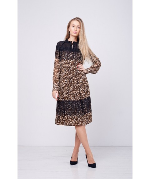 Платье черно-леопардовое Кэт Modna KAZKA MKPR551 46