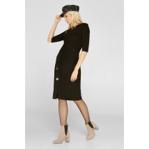 Платье женское облегающее ниже колена чёрное Modna KAZKA Кими MKSH2220-1 44