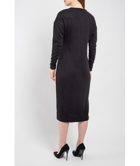 Платье женское бежево-серое стильное Ажур MKLT21-605 50