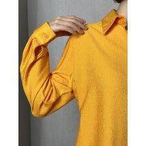 Рубашка женская льняная базовая манго Modna KAZKA MKAZ6452-5 44