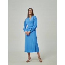 Платье женское миди на запах синее Modna KAZKA MKTRG3411-69 50