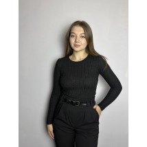Кофта женская чёрная базовая трикотажная Modna KAZKA MKJL30630-1 46