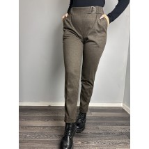 Женские классические брюки прямые  коричневые Modna KAZKA MKJL1131013-5