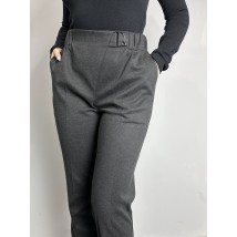 Женские классические брюки прямые графитовые MKJL1131011-1