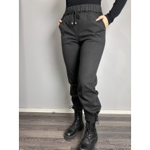Женские классические брюки прямые графитовые большого размера MKJL1121011-1