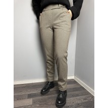 Женские брюки серо-коричневые большого размера Modna KAZKA MKJL119013-1