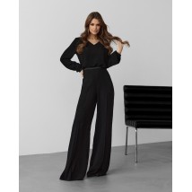 Блуза женская дизайнерская нарядная чёрная Modna KAZKA MKJL3090-1