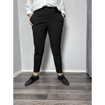 Женские классические брюки черные большого размера зауженные к низу Modna KAZKA MKJL1095-1 54