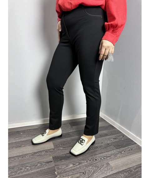 Женские классические брюки прямые черные большого размера Modna KAZKA MKJL1001-1 50