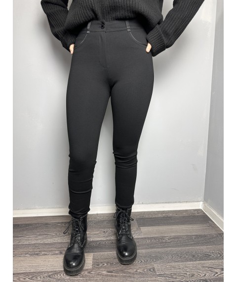 Женские классические брюки прямые черные большого размера Modna KAZKA MKJL1001-1 54