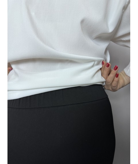 Женские классические брюки черные большого размера зауженные к низу Modna KAZKA MKJL1095-1 50