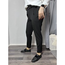 Женские классические брюки черные большого размера зауженные к низу Modna KAZKA MKJL1095-1 52